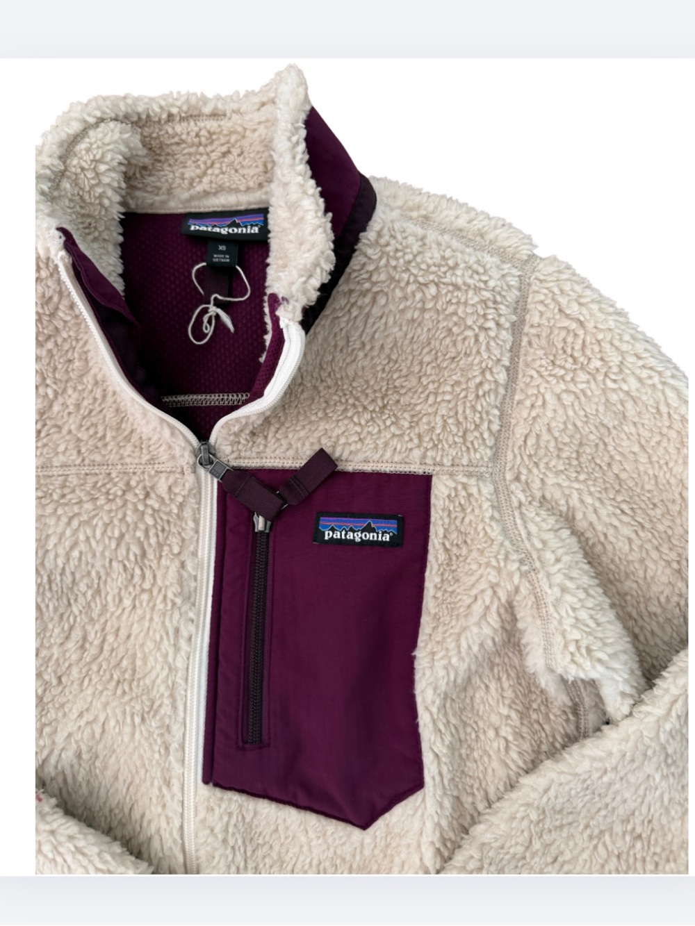NWOT Patagonia Women’s Classic Retro-X Fleece Jacket XS Natural Plum - Picture 4 of 6